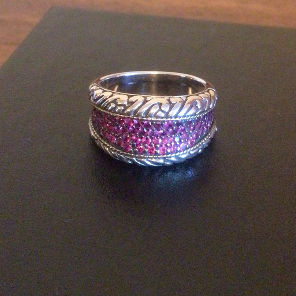Effy Sterling Silver Ruby Pavé Ring